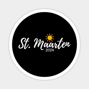 St. Maarten Souvenir Caribbean Sun 2024 Travel Gift Magnet